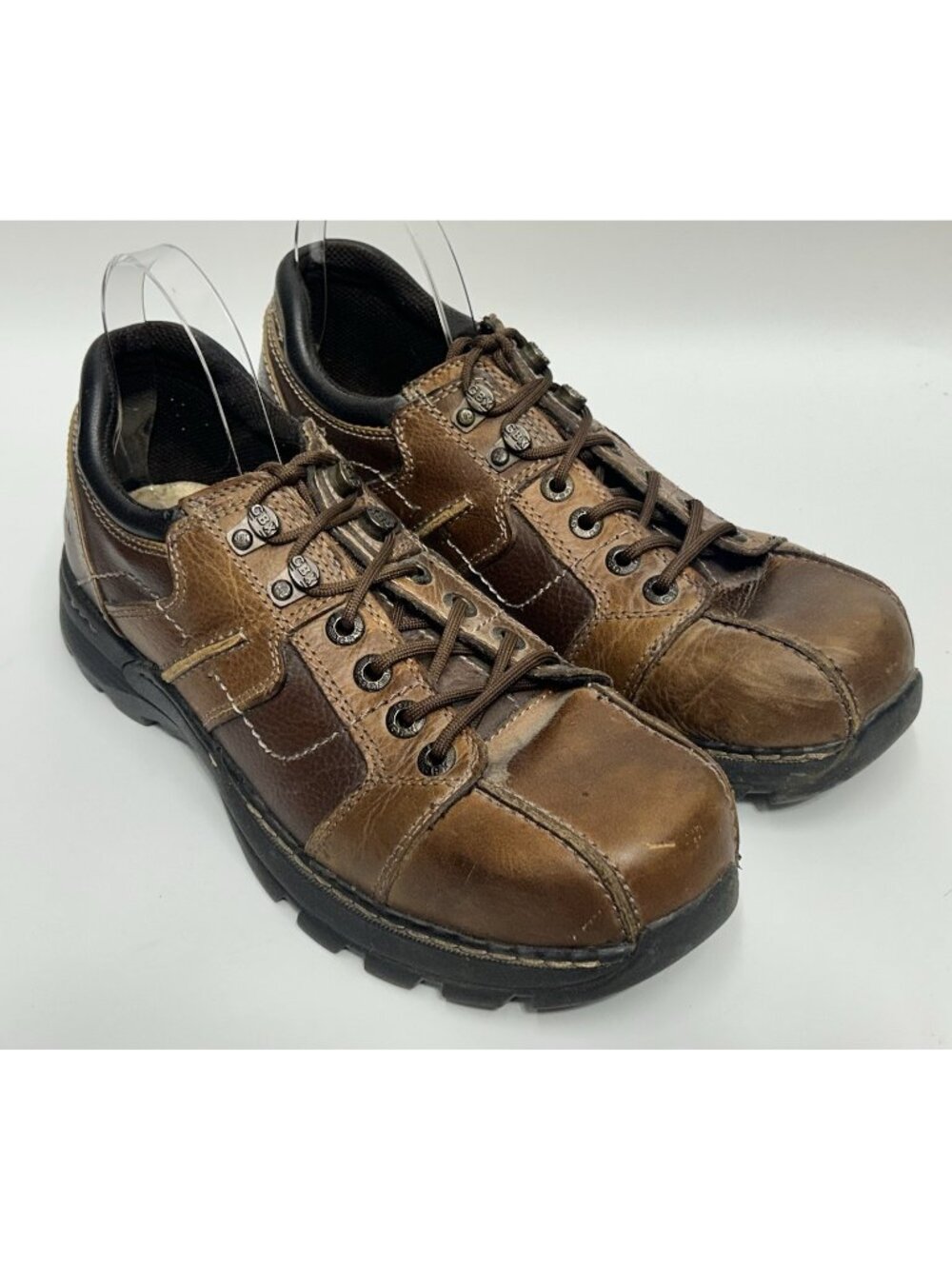GBX Billiard Mens Shoes 12 Brown Leather Chunky Oxford Casual Shoes Lug Sole Y2K